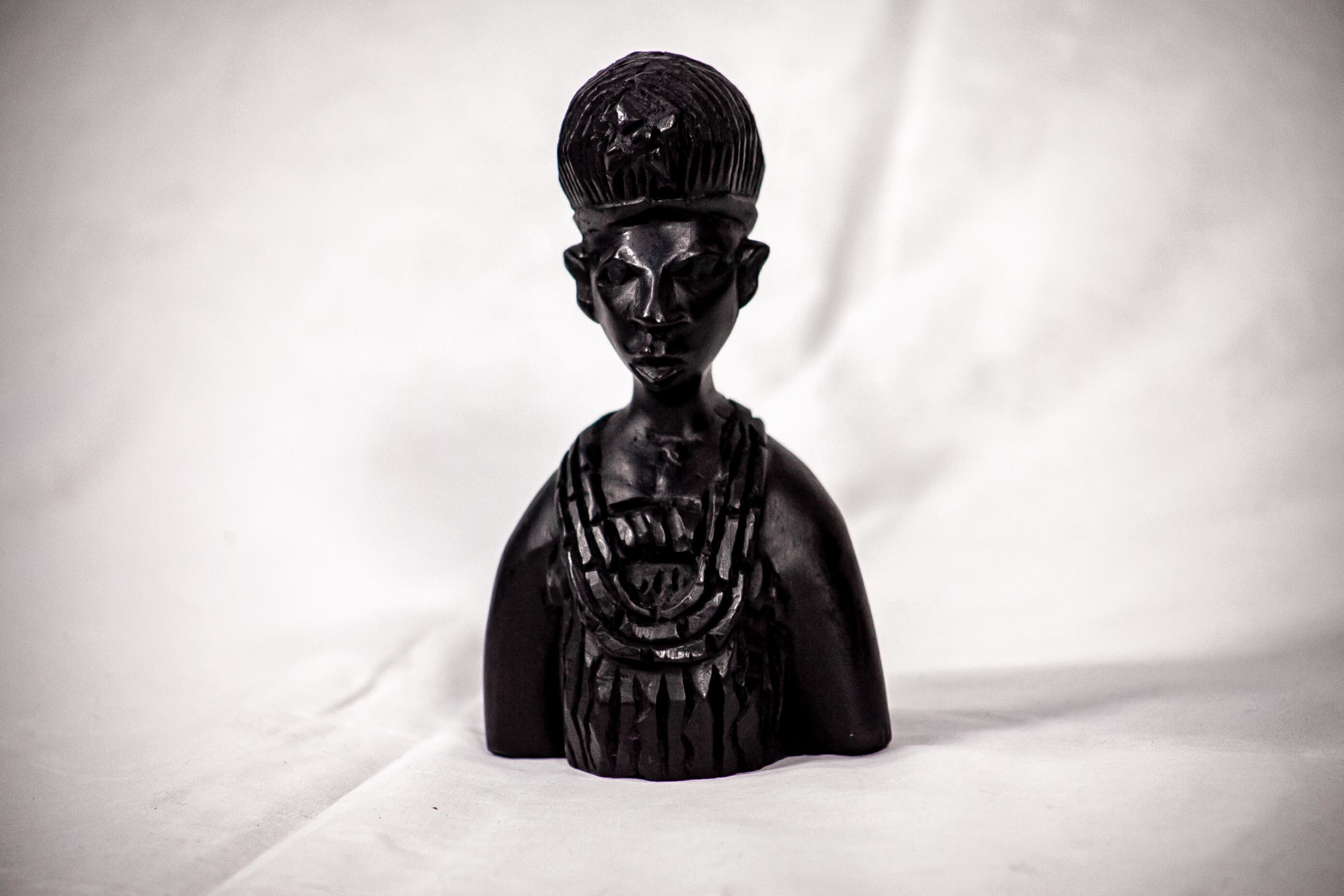 Wooden Sculpture Of Benin King and Queen