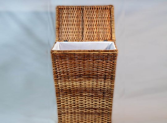 Cane Laundry Basket/Wicker Laundry Basket with Lid/Hand Woven Storage Basket