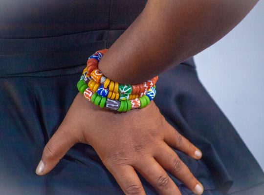 Krobo Beaded African Bracelet/Hand Painted Bracelet