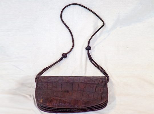 Vintage Alligator Leather Bag/Vintage Brown Bag/90s Bag